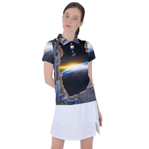 Door Breakthrough Door Sunburst Women s Polo T-shirt by Amaryn4rt