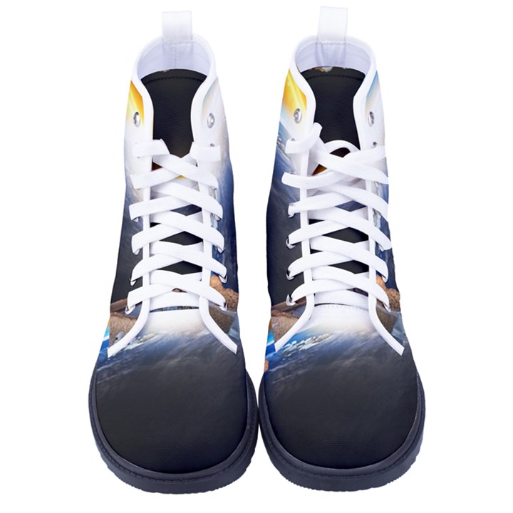 Door Breakthrough Door Sunburst Men s High-Top Canvas Sneakers