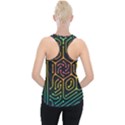 Circuit Hexagonal Geometric Pattern Background Pattern Piece Up Tank Top View2