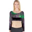 Fantasy Pyramid Mystic Space Aurora Long Sleeve Crop Top View1