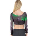 Fantasy Pyramid Mystic Space Aurora Long Sleeve Crop Top View2