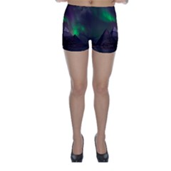 Fantasy Pyramid Mystic Space Aurora Skinny Shorts by Grandong