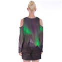 Fantasy Pyramid Mystic Space Aurora Velvet Long Sleeve Shoulder Cutout Dress View2