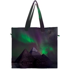 Fantasy Pyramid Mystic Space Aurora Canvas Travel Bag by Grandong