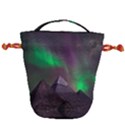 Fantasy Pyramid Mystic Space Aurora Drawstring Bucket Bag View1