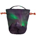 Fantasy Pyramid Mystic Space Aurora Drawstring Bucket Bag View2