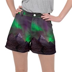 Fantasy Pyramid Mystic Space Aurora Women s Ripstop Shorts by Grandong