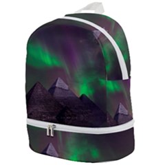 Fantasy Pyramid Mystic Space Aurora Zip Bottom Backpack by Grandong