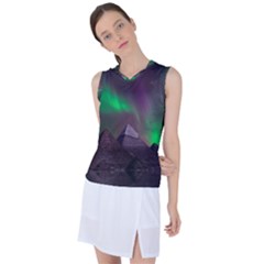 Fantasy Pyramid Mystic Space Aurora Women s Sleeveless Sports Top by Grandong