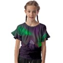 Fantasy Pyramid Mystic Space Aurora Kids  Cut Out Flutter Sleeves View1