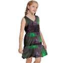 Fantasy Pyramid Mystic Space Aurora Kids  Sleeveless Tiered Mini Dress View3