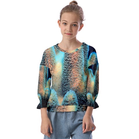 Photo Coral Great Scleractinia Kids  Cuff Sleeve Top by Pakjumat