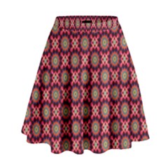 Kaleidoscope Seamless Pattern High Waist Skirt by Ravend