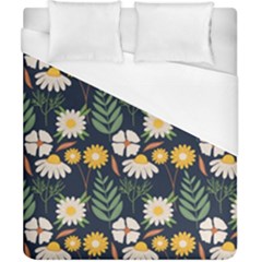 Flower Grey Pattern Floral Duvet Cover (california King Size)