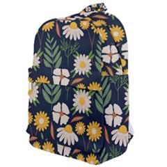 Flower Grey Pattern Floral Classic Backpack by Dutashop