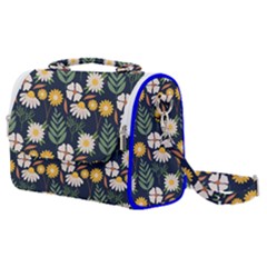 Flower Grey Pattern Floral Satchel Shoulder Bag