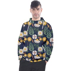 Flower Grey Pattern Floral Men s Pullover Hoodie