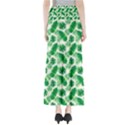 Tropical Leaf Pattern Full Length Maxi Skirt View2