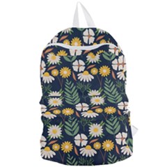 Flower Grey Pattern Floral Foldable Lightweight Backpack