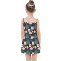 Flower Grey Pattern Floral Kids  Summer Sun Dress View2