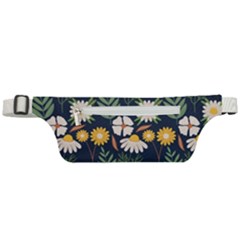 Flower Grey Pattern Floral Active Waist Bag