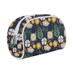 Flower Grey Pattern Floral Make Up Case (small)