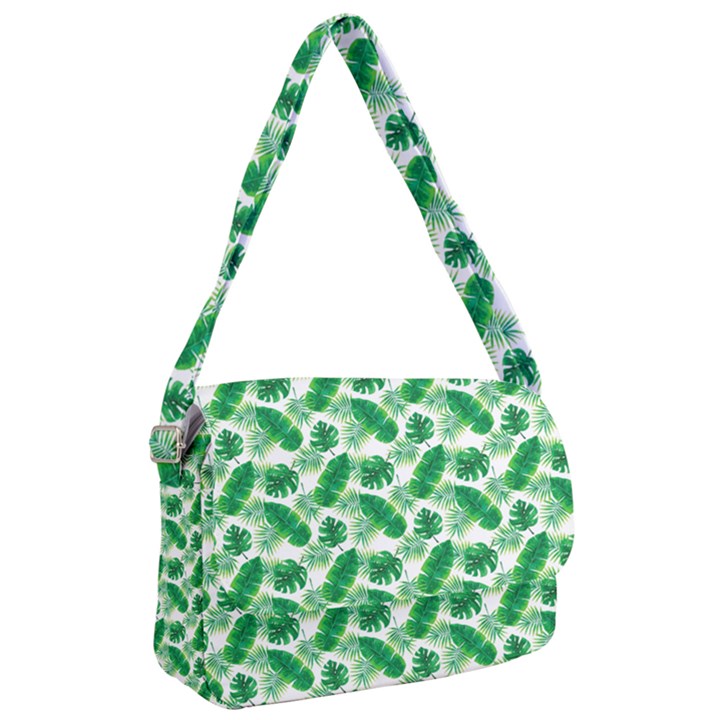 Tropical Leaf Pattern Courier Bag