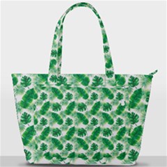 Tropical Leaf Pattern Back Pocket Shoulder Bag 