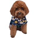 Flower Grey Pattern Floral Dog T-Shirt View1