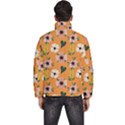 Flower Orange Pattern Floral Men s Puffer Bubble Jacket Coat View4