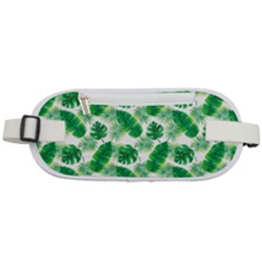 Tropical Leaf Pattern Rounded Waist Pouch