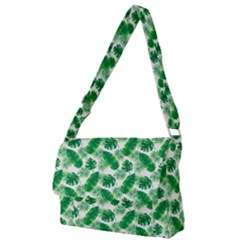 Tropical Leaf Pattern Full Print Messenger Bag (l)