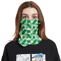 Tropical Leaf Pattern Face Covering Bandana (two Sides)