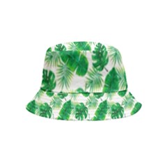 Tropical Leaf Pattern Bucket Hat (kids) by Dutashop