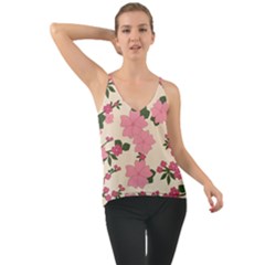 Floral Vintage Flowers Chiffon Cami