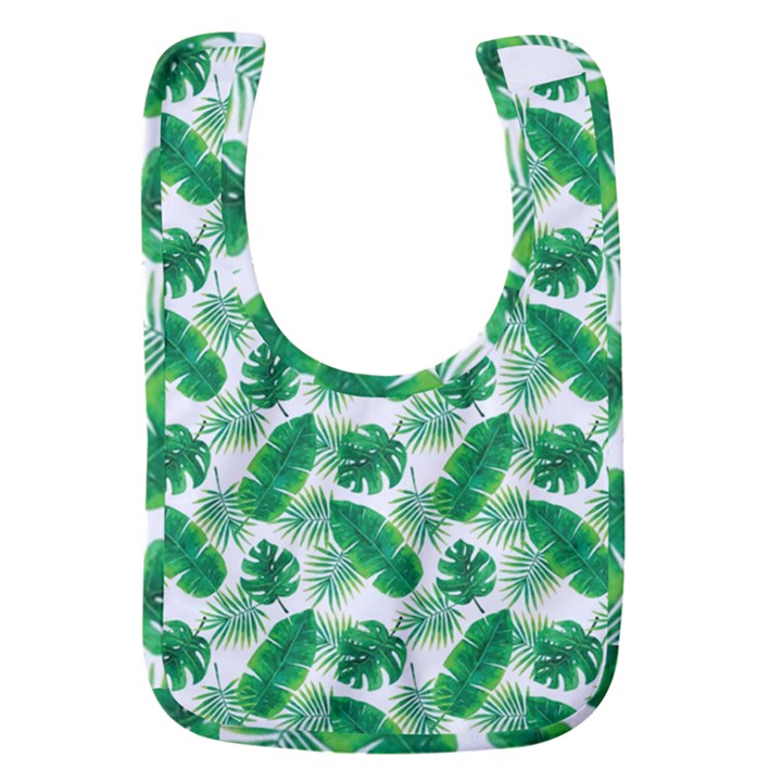 Tropical Leaf Pattern Baby Bib