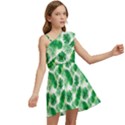 Tropical Leaf Pattern Kids  One Shoulder Party Dress View2