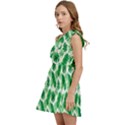 Tropical Leaf Pattern Kids  One Shoulder Party Dress View3