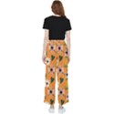 Flower Orange Pattern Floral Women s Pants  View2