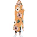 Flower Orange Pattern Floral Wearable Blanket View1