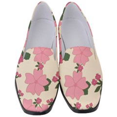 Floral Vintage Flowers Women s Classic Loafer Heels