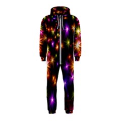 Star Colorful Christmas Abstract Hooded Jumpsuit (kids) by Dutashop