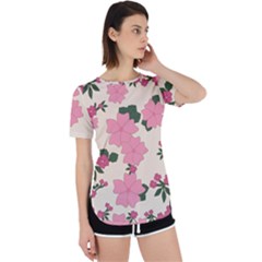 Floral Vintage Flowers Perpetual Short Sleeve T-shirt by Dutashop