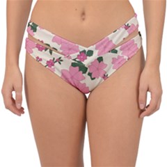 Floral Vintage Flowers Double Strap Halter Bikini Bottoms by Dutashop