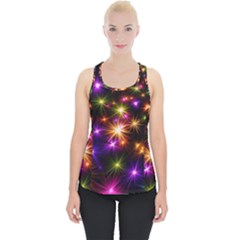 Star Colorful Christmas Abstract Piece Up Tank Top