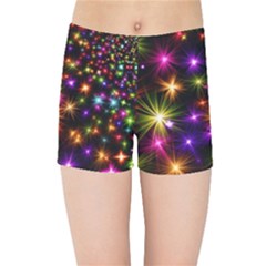 Star Colorful Christmas Abstract Kids  Sports Shorts