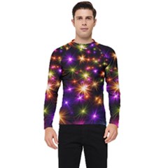 Star Colorful Christmas Abstract Men s Long Sleeve Rash Guard