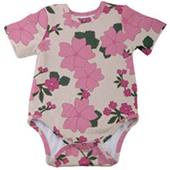 Floral Vintage Flowers Baby Short Sleeve Bodysuit