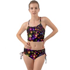 Star Colorful Christmas Abstract Mini Tank Bikini Set