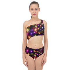 Star Colorful Christmas Abstract Spliced Up Two Piece Swimsuit